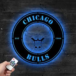 chicago bulls metal led sign wall art home decor 1905 5