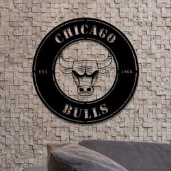 chicago bulls metal led sign wall art home decor 1905 6