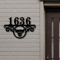 Chicago Bulls Metal Monogram Address NBA Fan House Number Sign