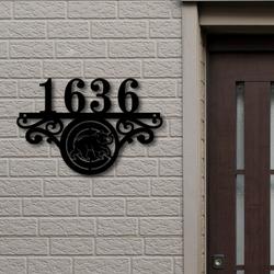 Chicago Cubs Metal Monogram Address MLB Fan House Number Sign