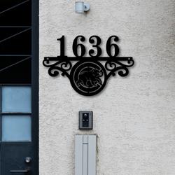 chicago cubs metal monogram address mlb fan house number sign 962 2