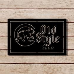 chicago cubs old style metal led sign man cave home bar wall art decor 2160 6