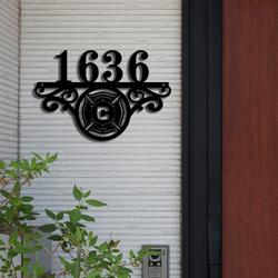 chicago fire fc metal monogram address mls fan house number sign 931 3