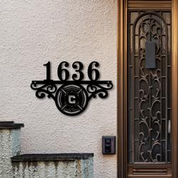 chicago fire fc metal monogram address mls fan house number sign 931 5