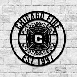 chicago fire fc metal sign led light mls monogram wall art decor 110 1