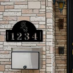 chicago white sox metal address mlb fan house number sign 1100 5