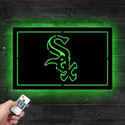 chicago white sox metal led sign man cave home bar wall art decor 2157 3