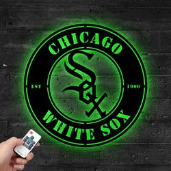 chicago white sox metal led sign wall art home decor 1943 3