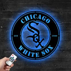 chicago white sox metal led sign wall art home decor 1943 5