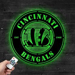 cincinnati bengals metal led sign wall art home decor 1848 3