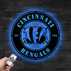 cincinnati bengals metal led sign wall art home decor 1848 5