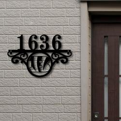 Cincinnati Bengals Metal Monogram Address NFL Fan House Number Sign