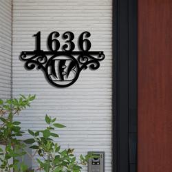 cincinnati bengals metal monogram address nfl fan house number sign 871 3