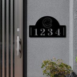 cincinnati reds metal address mlb fan house number sign 1104 2
