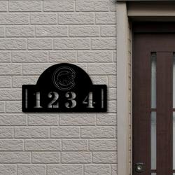 cincinnati reds metal address mlb fan house number sign 1104 4