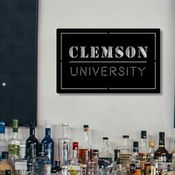 clemson university ncaa metal led sign man cave home bar wall art decor 2155 1