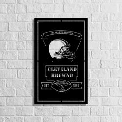cleveland browns est 1946 metal led sign man cave home bar wall art decor 2152 2