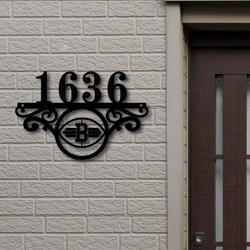 Cleveland Browns Metal Monogram Address NFL Fan House Number Sign