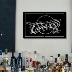 cleveland cavaliers baseketball metal led sign man cave home bar wall art decor 2153 1