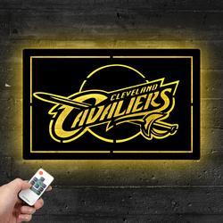 cleveland cavaliers baseketball metal led sign man cave home bar wall art decor 2153 4