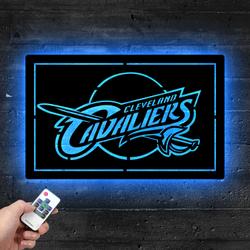 cleveland cavaliers baseketball metal led sign man cave home bar wall art decor 2153 5