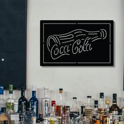 Coca Cola Bottle Drink Metal LED Sign Man Cave Home Bar Wall Art Decor