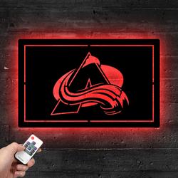 Colorado Avalanche Metal LED Sign Man Cave Home Bar Wall Art Decor