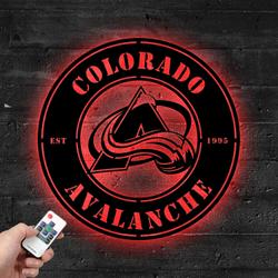 Colorado Avalanche Metal LED Sign Wall Art Home Decor