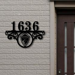 Colorado Rapids FC Metal Monogram Address MLS Fan House Number Sign
