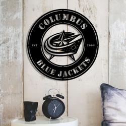 columbus blue jackets metal led sign wall art home decor 1874 5