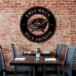columbus blue jackets metal led sign wall art home decor 1874 7