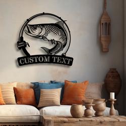 custom atlantic taporn fishing metal sign with led light fishman man cave home decor 514 6