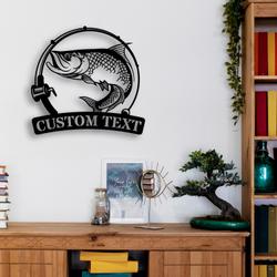 custom atlantic taporn fishing metal sign with led light fishman man cave home decor 514 9