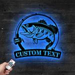 custom barramundi fishing metal sign with led light fishman man cave home decor 509 0
