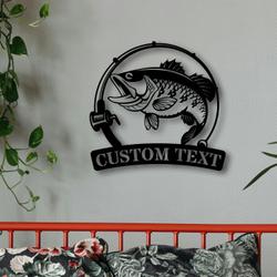 custom barramundi fishing metal sign with led light fishman man cave home decor 509 1