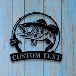 custom barramundi fishing metal sign with led light fishman man cave home decor 509 2