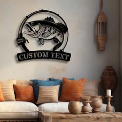 custom barramundi fishing metal sign with led light fishman man cave home decor 509 6