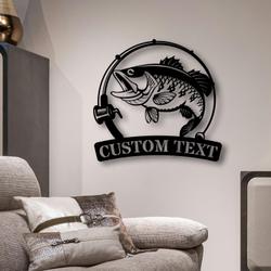custom barramundi fishing metal sign with led light fishman man cave home decor 509 7
