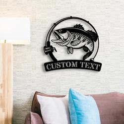 custom barramundi fishing metal sign with led light fishman man cave home decor 509 8