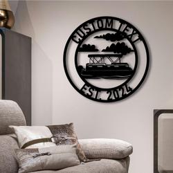 custom boat metal sign with led light lake house wall art decor 380 7
