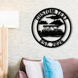 custom boat metal sign with led light lake house wall art decor 380 8