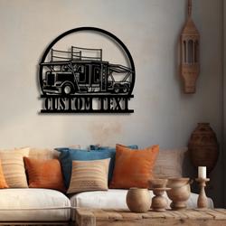 custom car carrier truck metal sign with led light auto transport trailer company wall decor 371 2