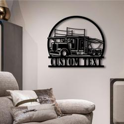 custom car carrier truck metal sign with led light auto transport trailer company wall decor 371 7