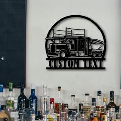custom car carrier truck metal sign with led light auto transport trailer company wall decor 371 9