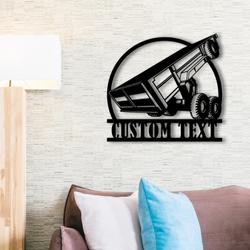 custom dump truck trailer metal sign with led light transport vehicle company wall decor 359 8