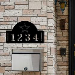 dallas cowboys metal address nfl fan house number sign 1019 5