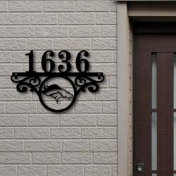 Denver Broncos Metal Monogram Address NFL Fan House Number Sign