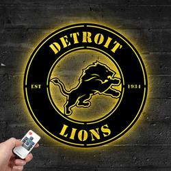 detroit lions metal led sign wall art home decor 1841 3