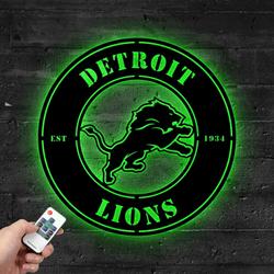 detroit lions metal led sign wall art home decor 1841 4