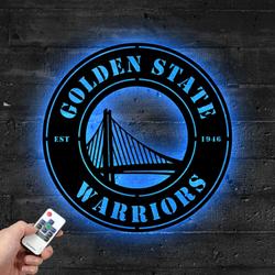 golden state warriors metal led sign wall art home decor 1906 5